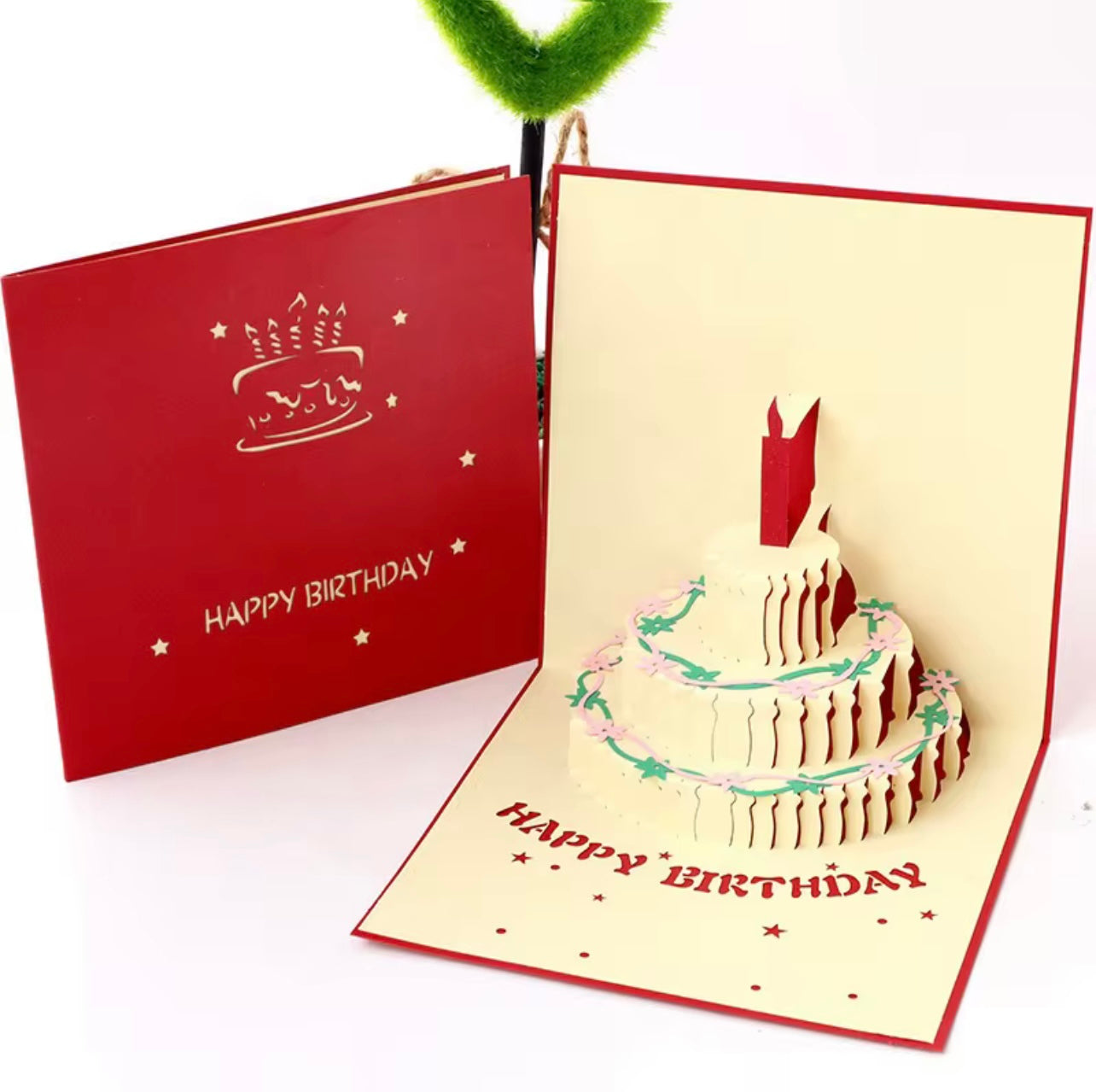 3D Birthday Pop-up Cake Card – With or Without Music & Light